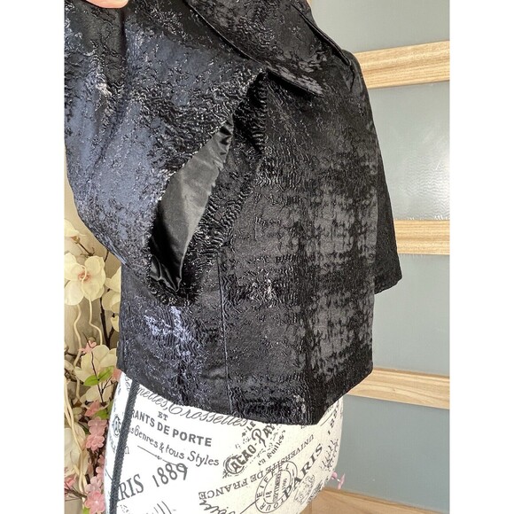Mossimo Cropped Cocktail Jacket Black Womens XS Whimsigoth - Picture 10 of 12